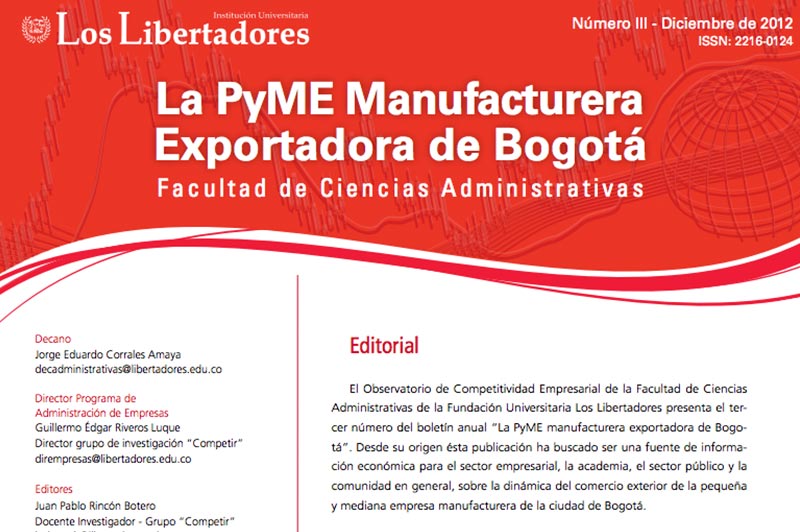 3° Edición de La Pyme Manufacturera Exportadora de Bogotá