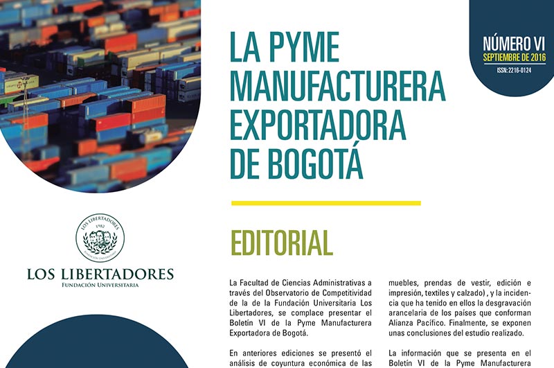 1° Edición de La Pyme Manufacturera Exportadora de Bogotá