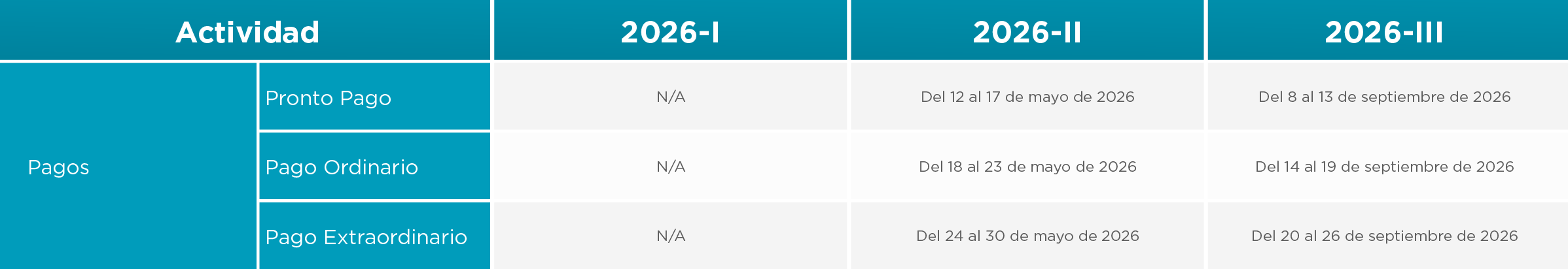 Calendario Estudiantes Antiguos 2026