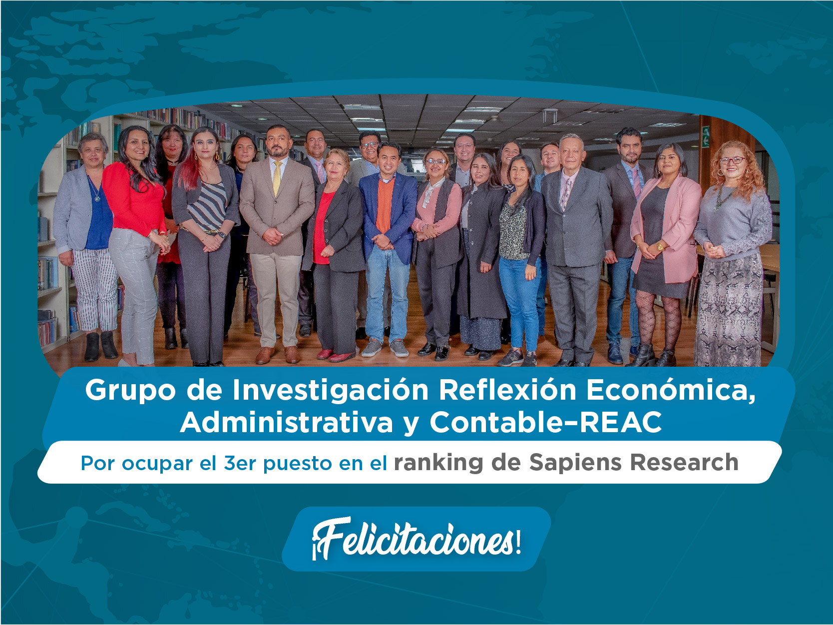 El Grupo REAC de Los libertadores aparece en el tercer puesto en ranking de investigación