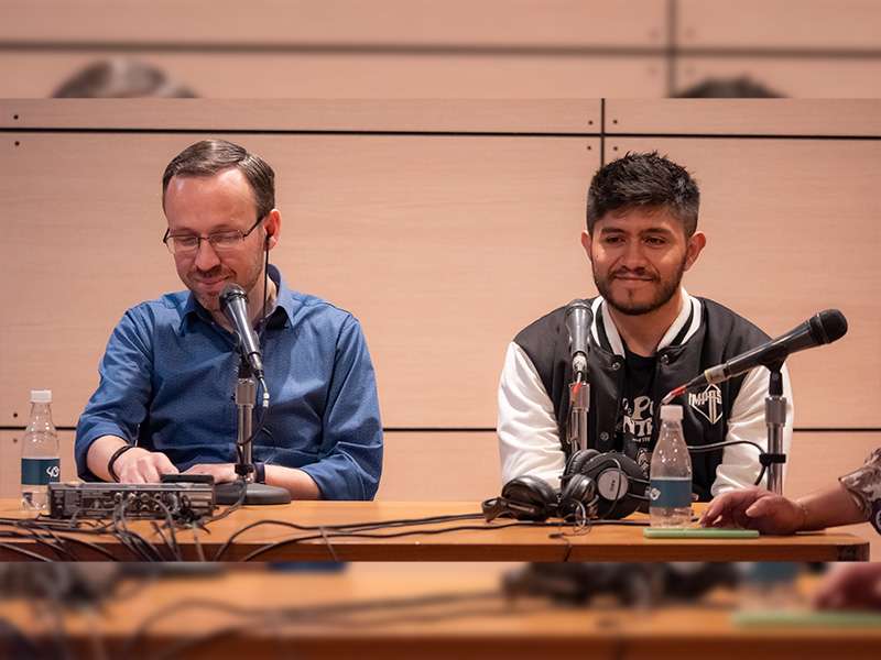 Jaime Alberto Carvajal y Alejandro Mesa en el Foro de Egresados Nuevas Tendencias en Comunicación 2023-1