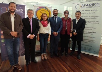 El decano de la Faculta de Ciencias Económicas, Administrativas y Contables, Dr. Álvaro Mercado, fue nombrado presidente de AFADECO