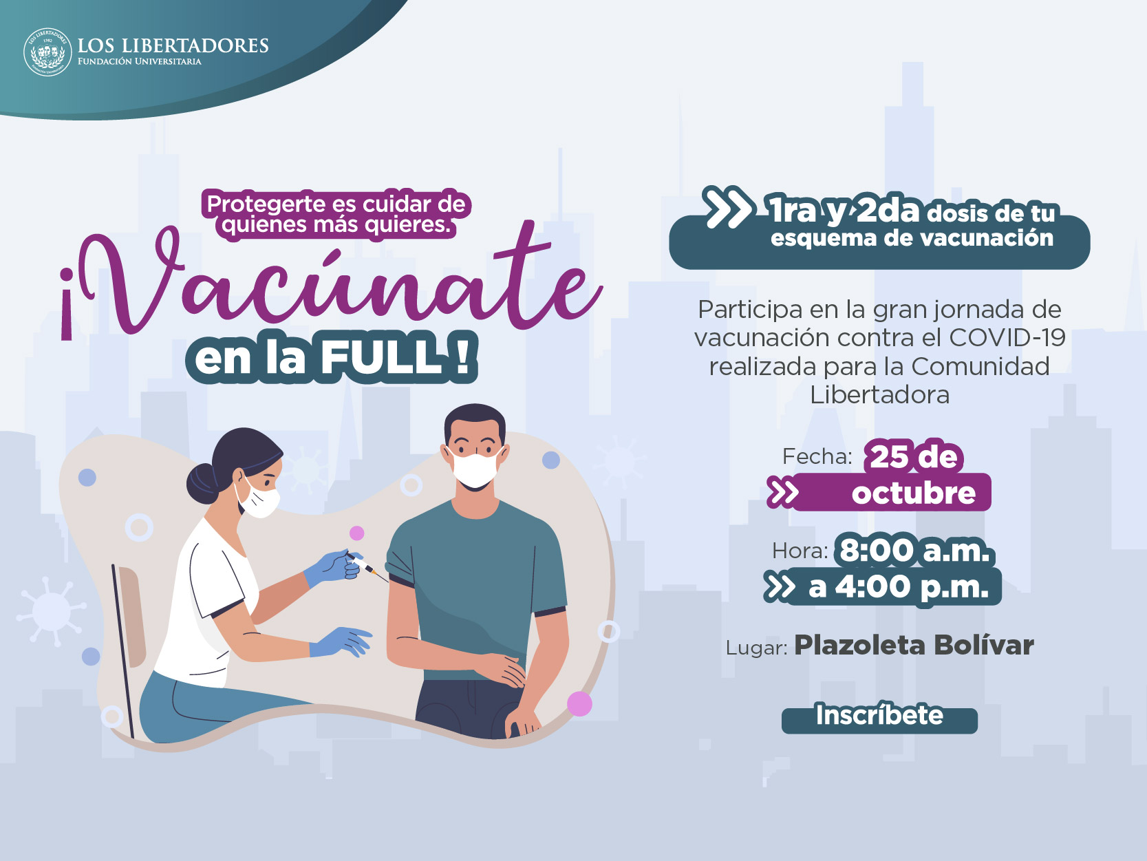 participa en la segunda jornada de vacunación de la FULL