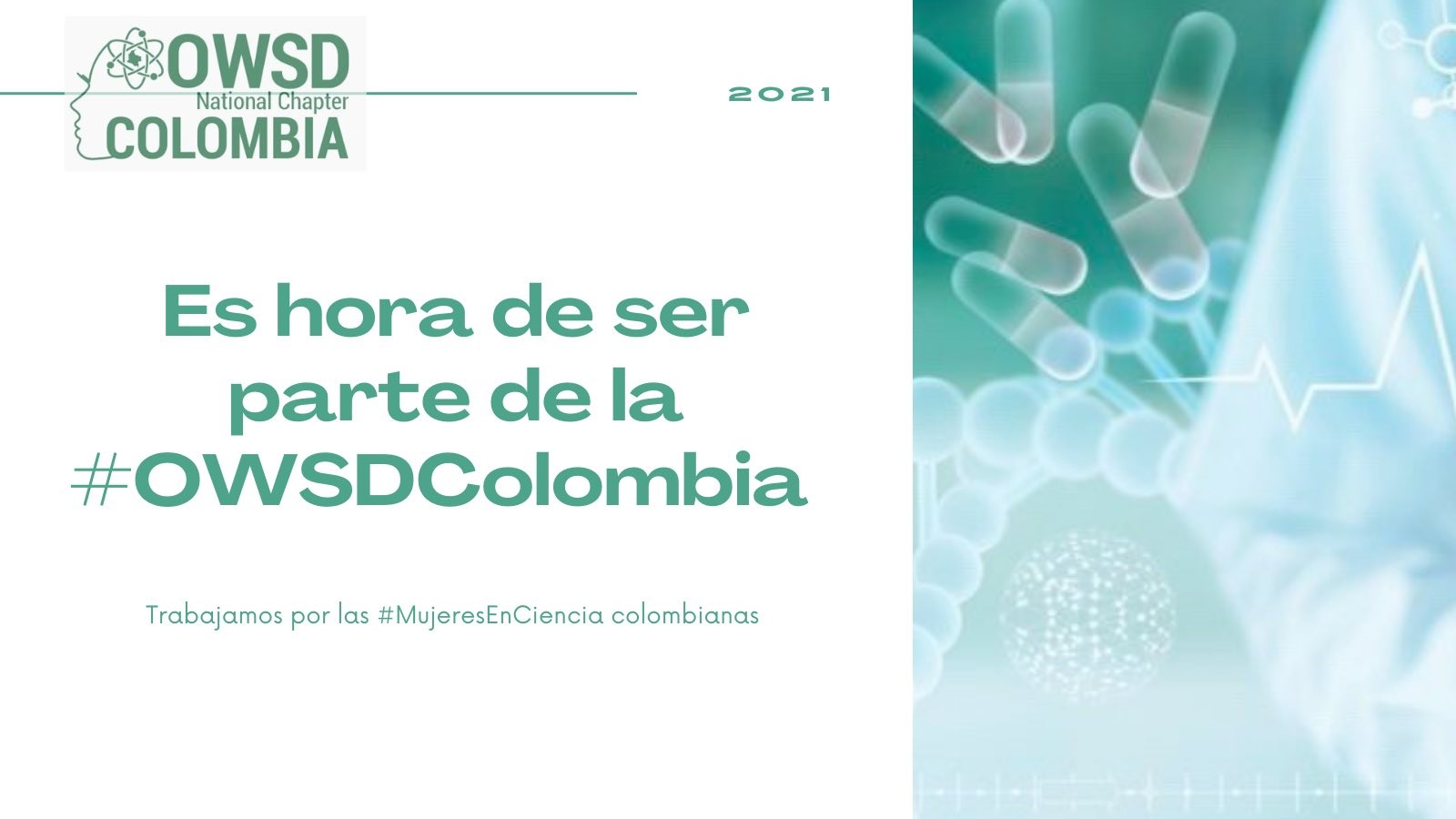 Únete a la OWSD Colombia, organización de la UNESCO de mujer científicas